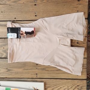 NWT Miraclesuit HI Waist Thigh Slimmer shapewear in warm beige sz L
